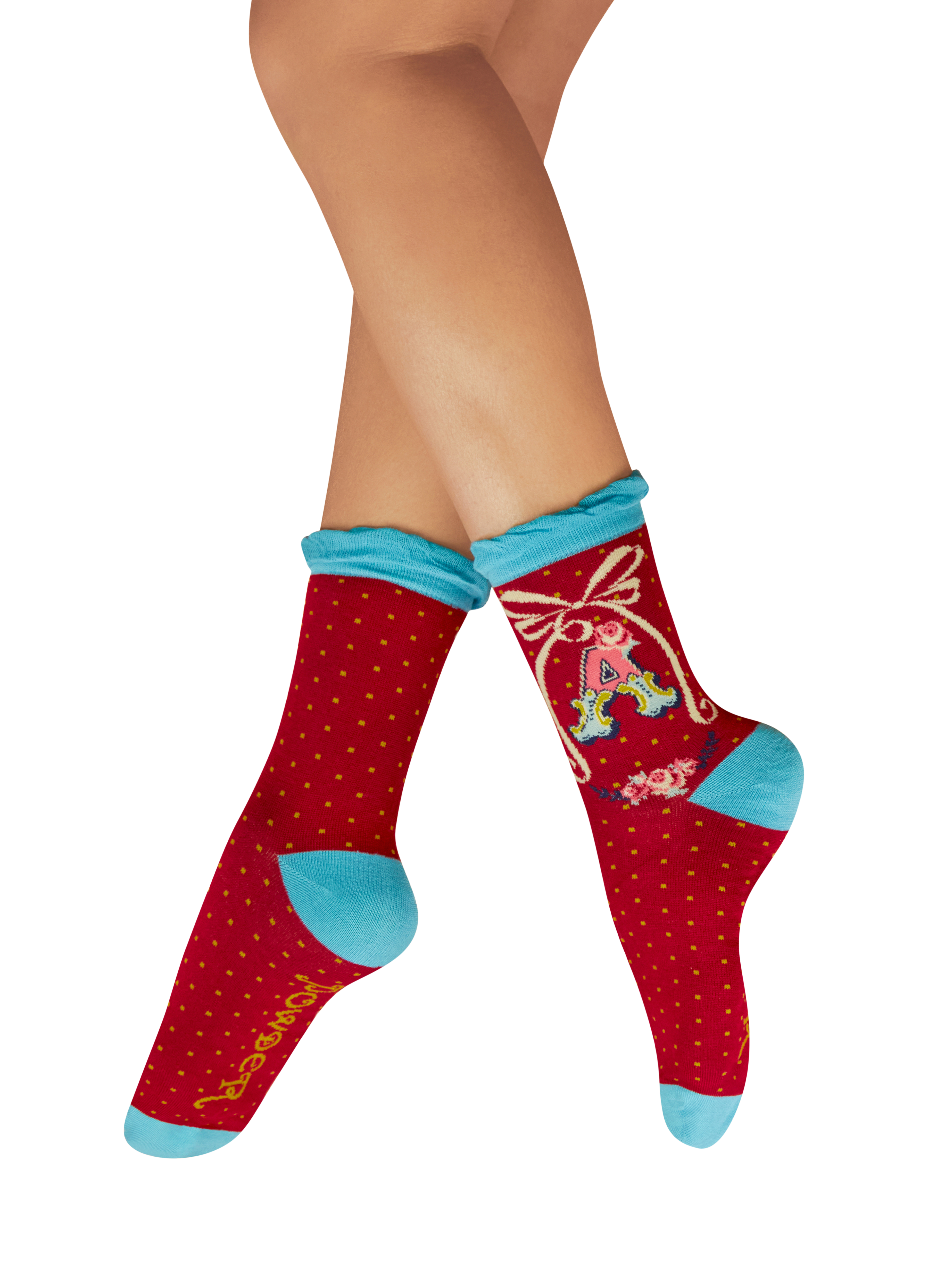 Letter Ankle Socks