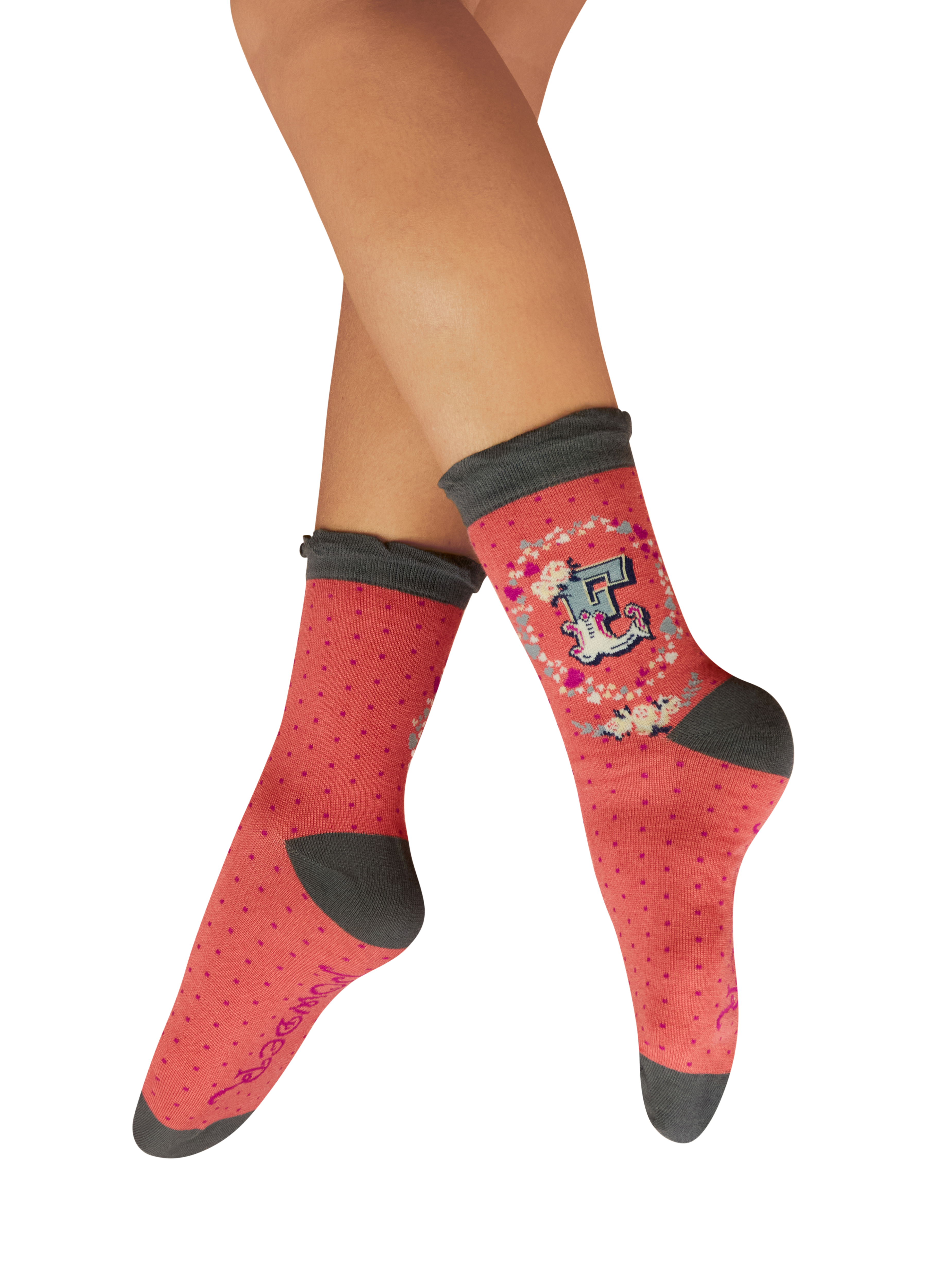 Letter E Ankle Socks