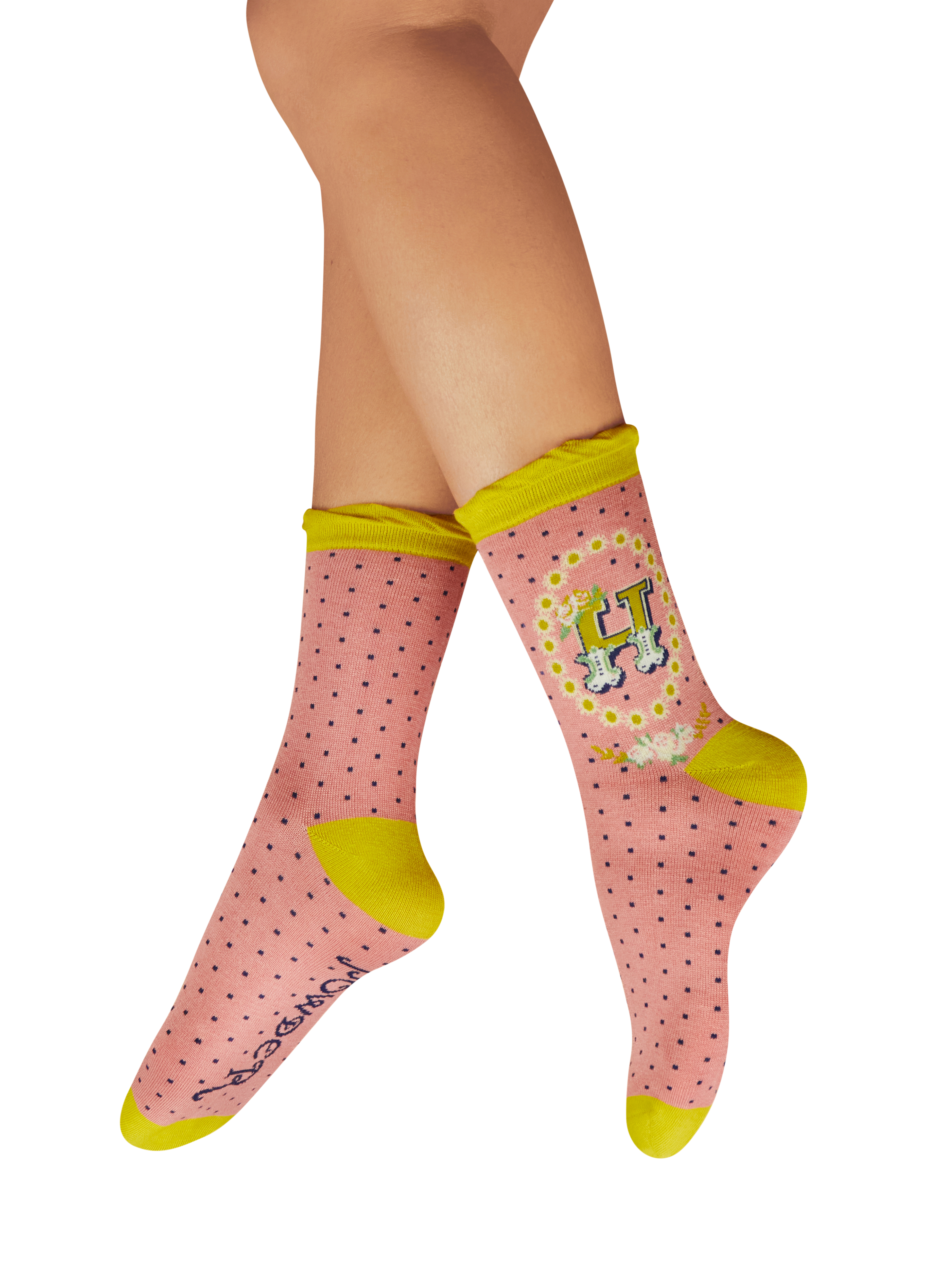 Letter H Ankle Socks