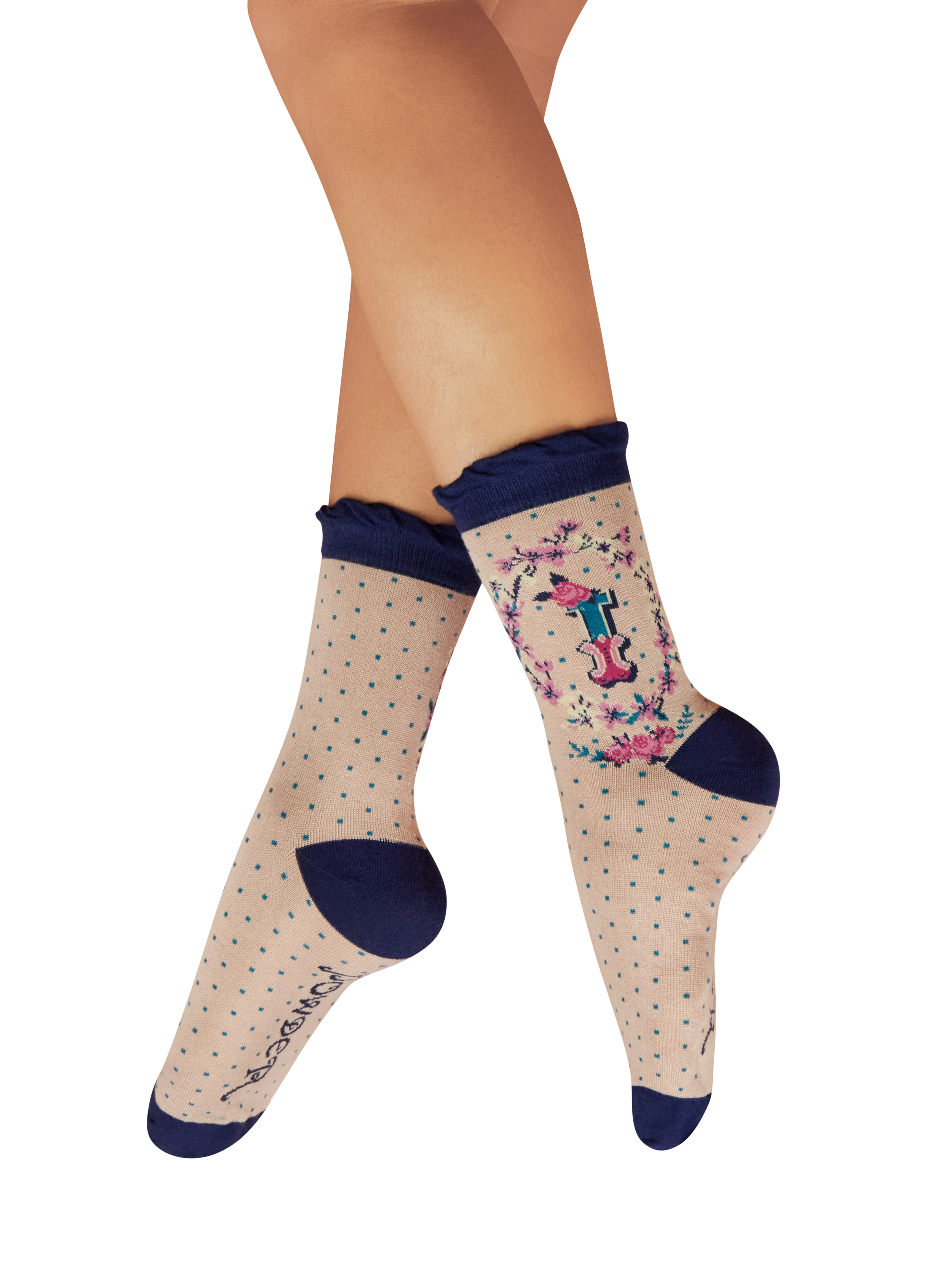 Letter I Ankle Socks