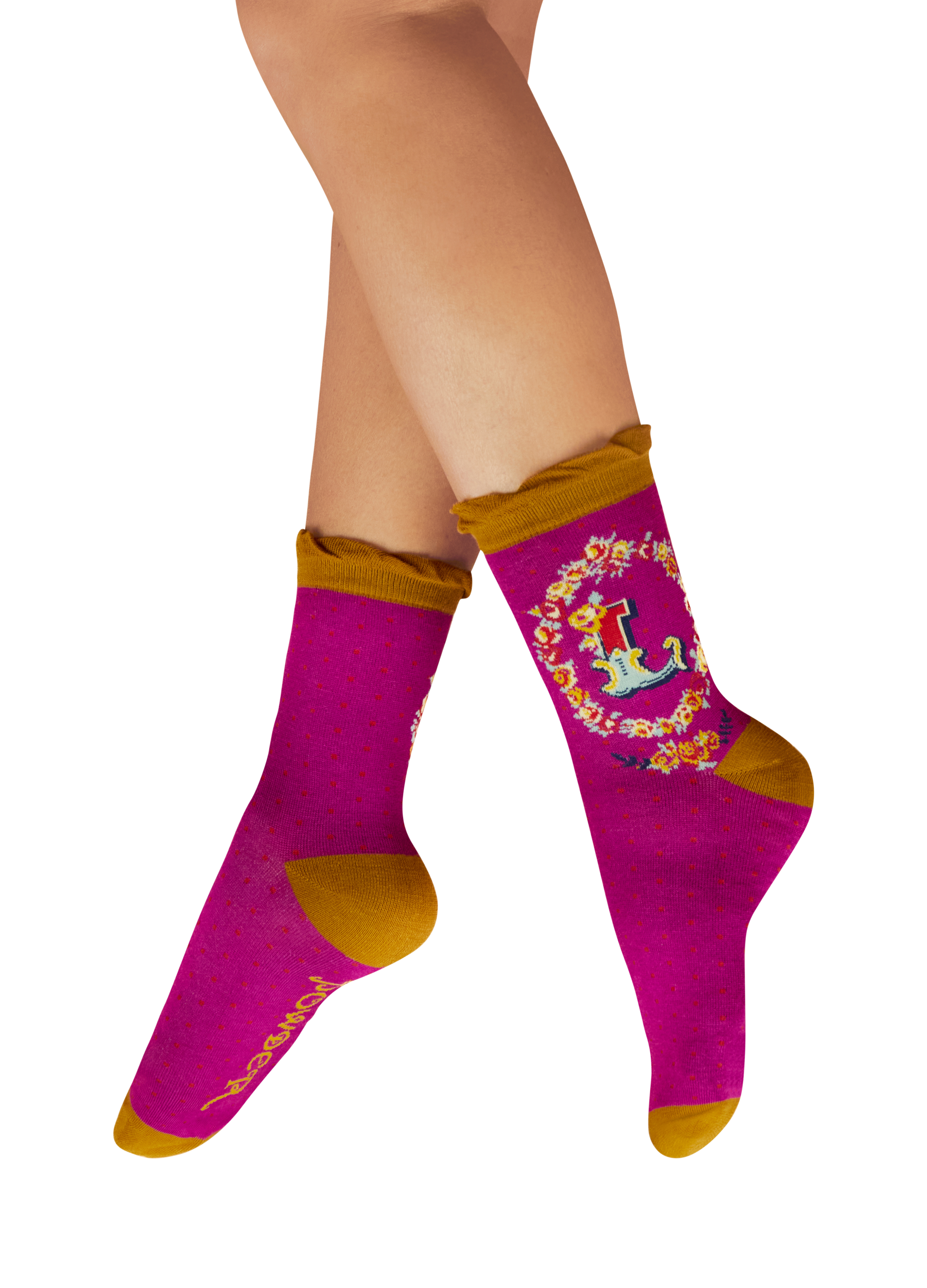 Letter L Ankle Socks