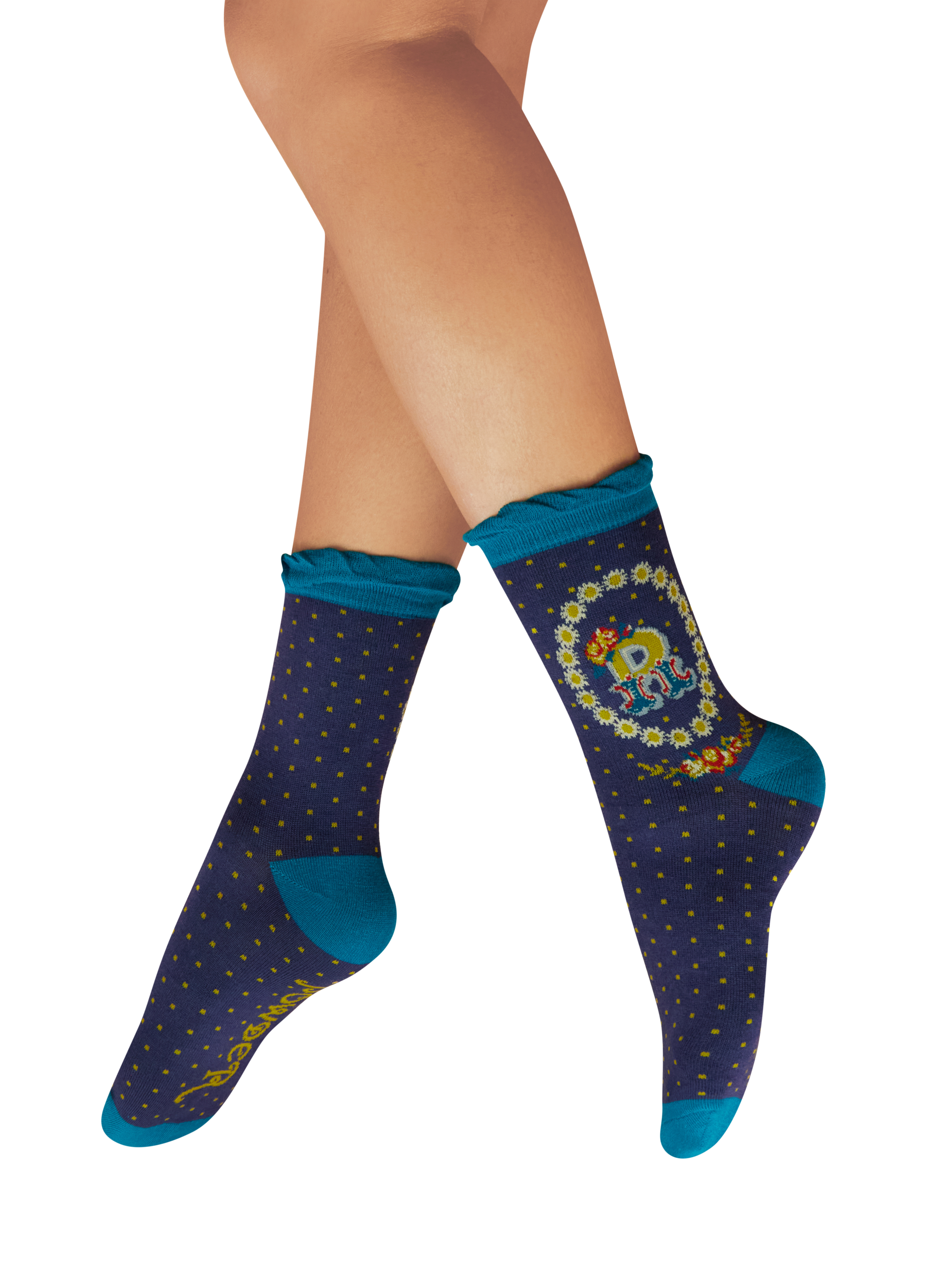 Letter R Ankle Socks