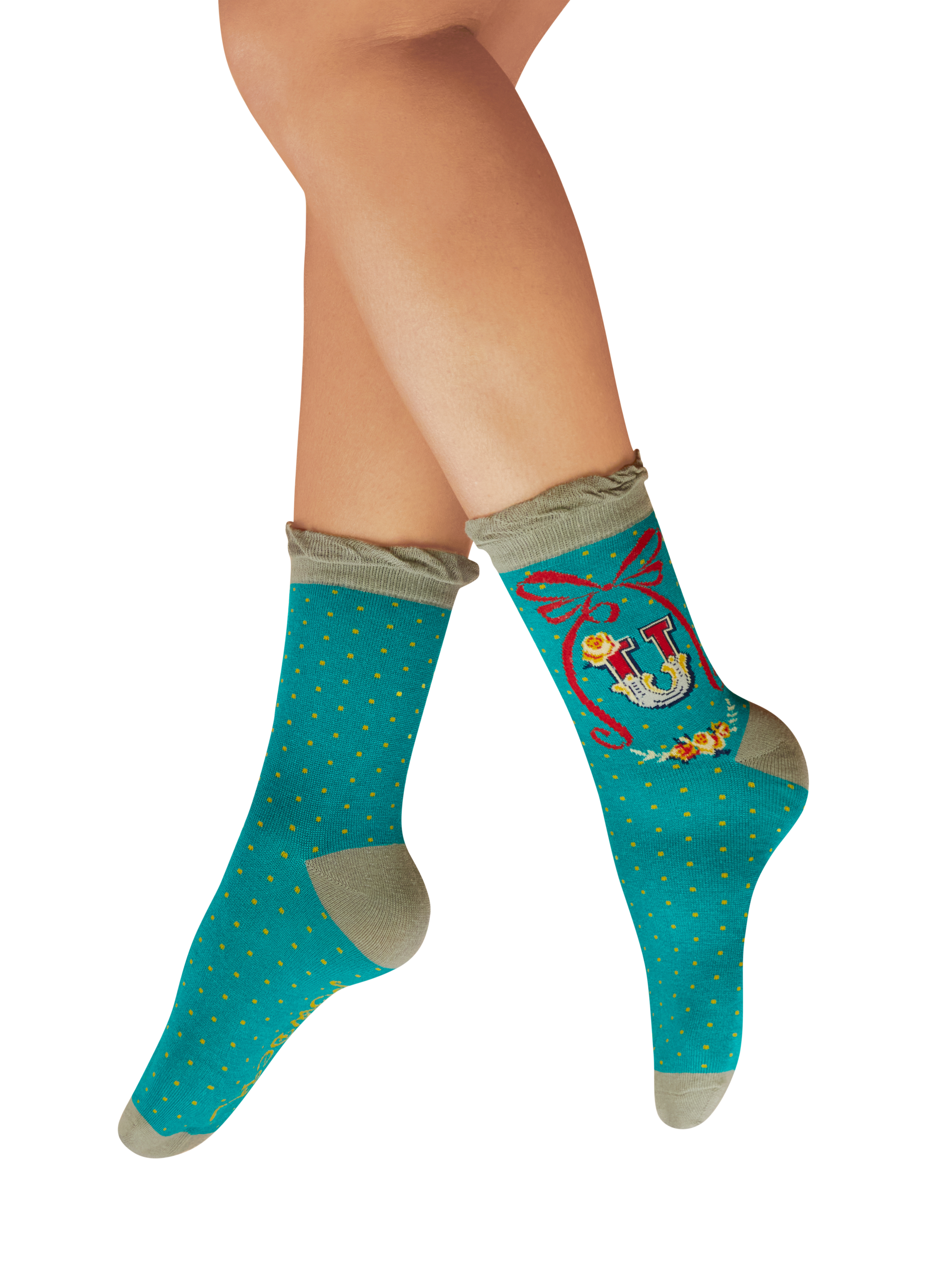 Letter U Ankle Socks