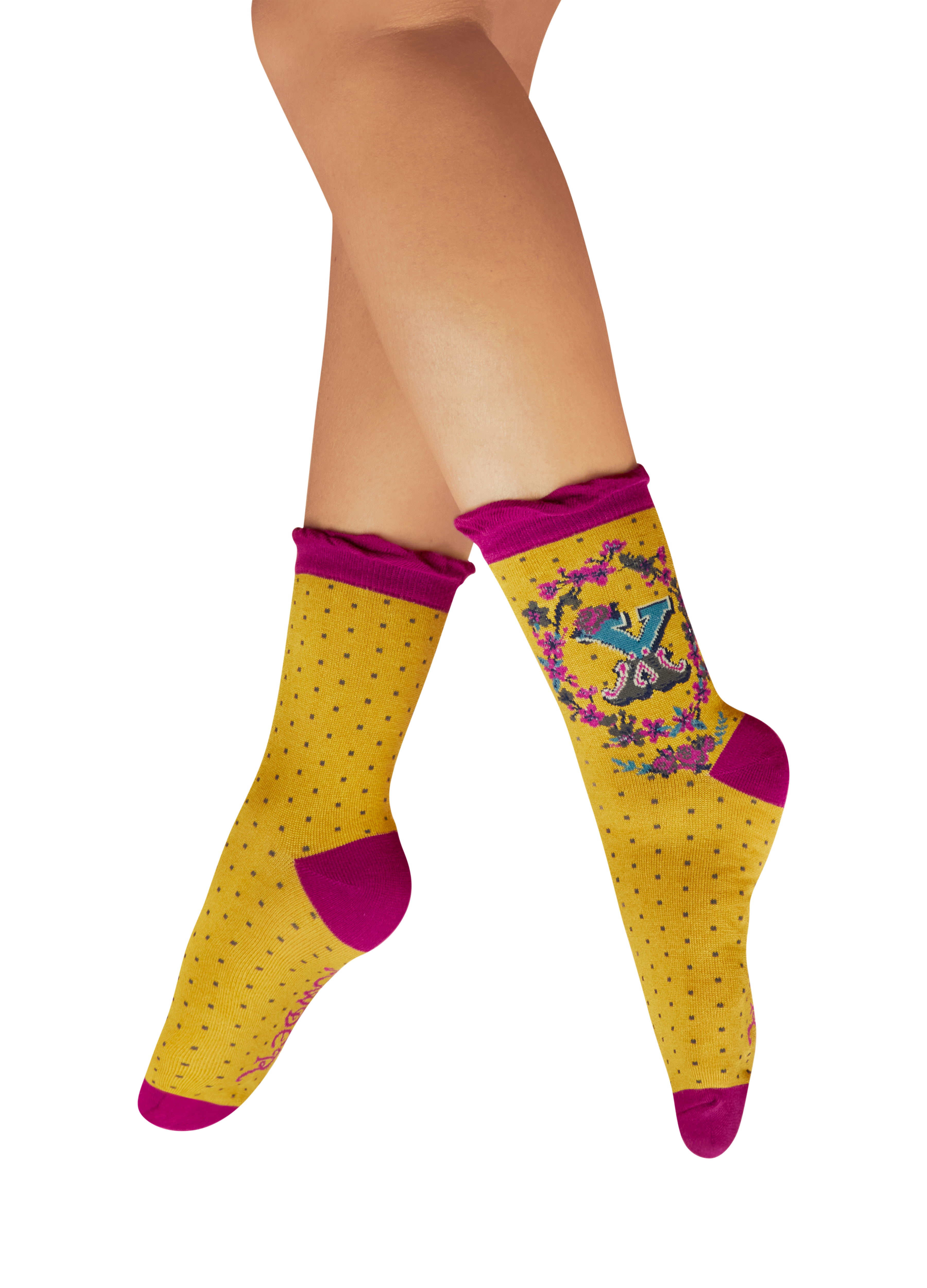 Letter X Ankle Socks