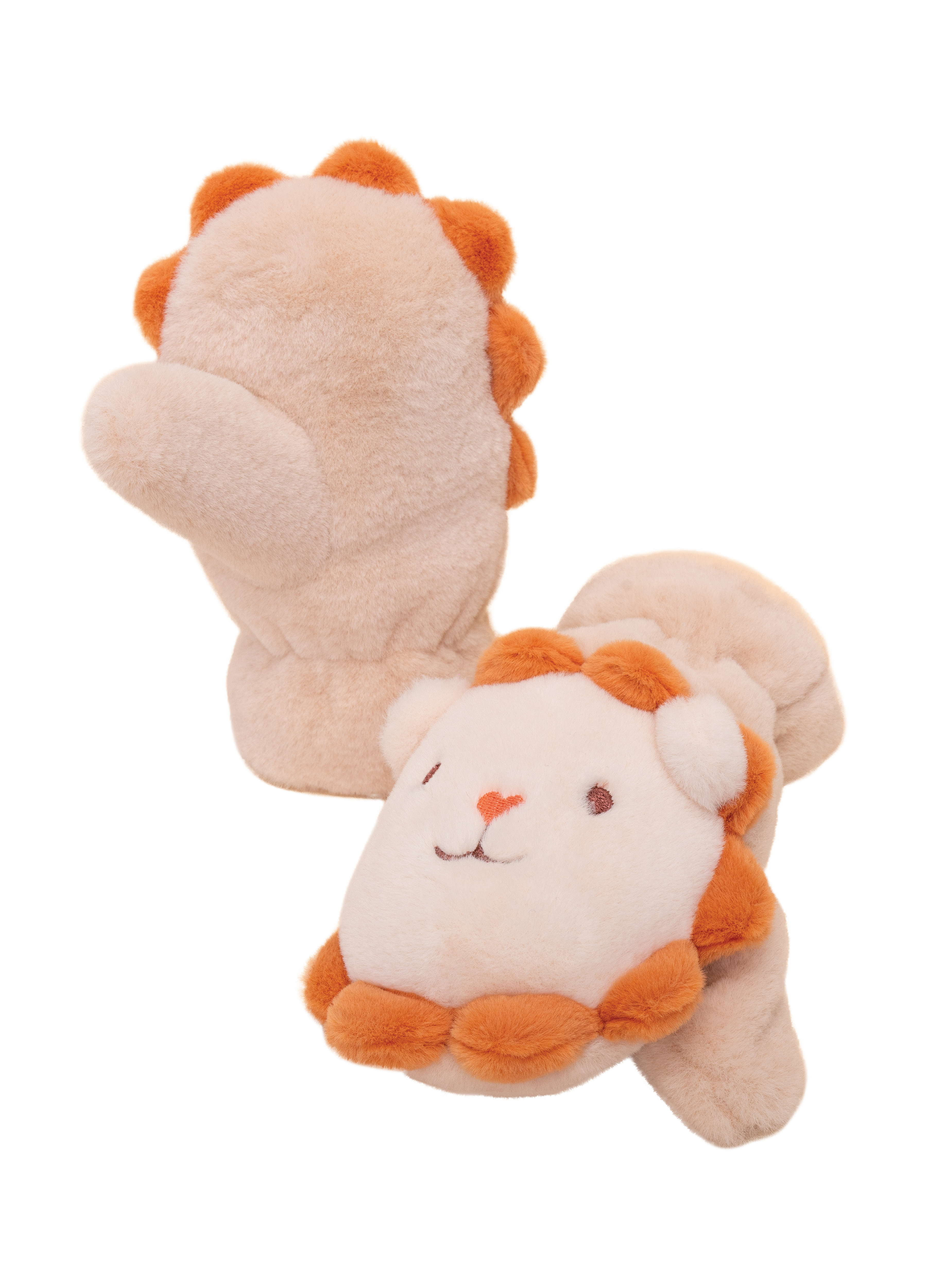 Cute Lion Fluffy Mittens