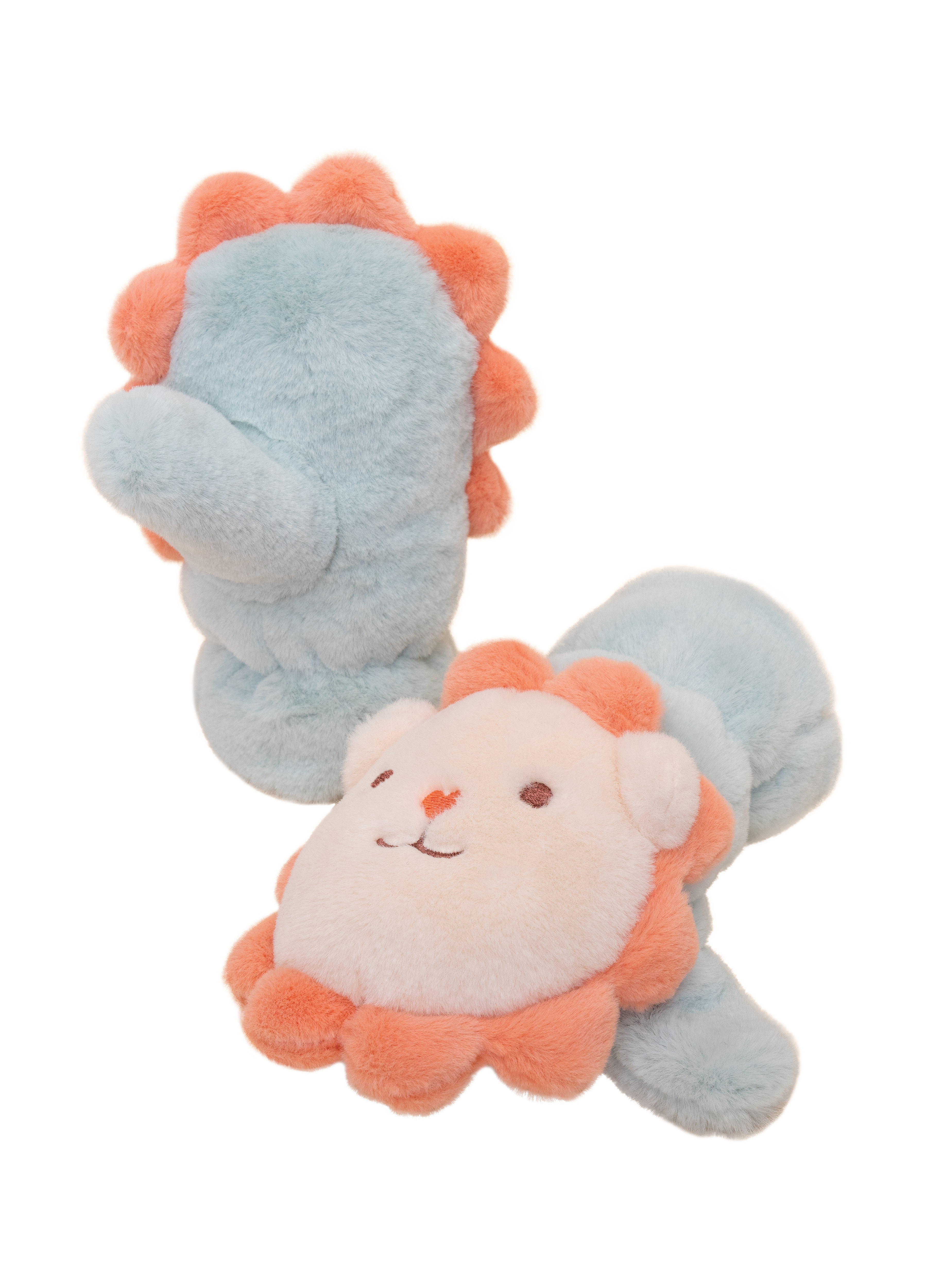 Cute Lion Fluffy Mittens Ice