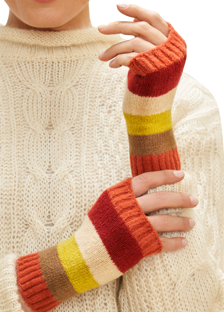 Lilia Wrist Warmers Tangerine