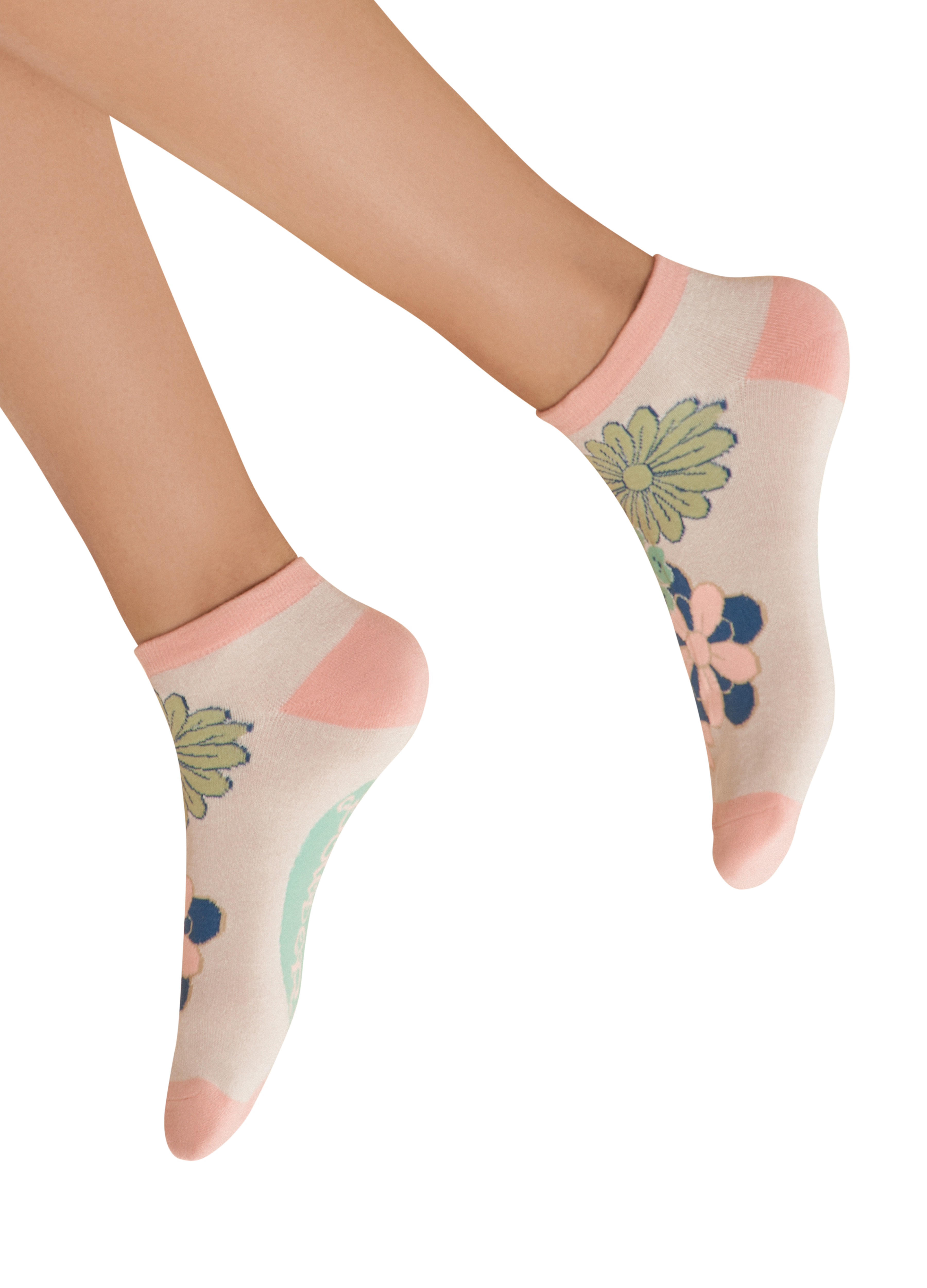 70s Kaleidoscope Floral Trainer Socks