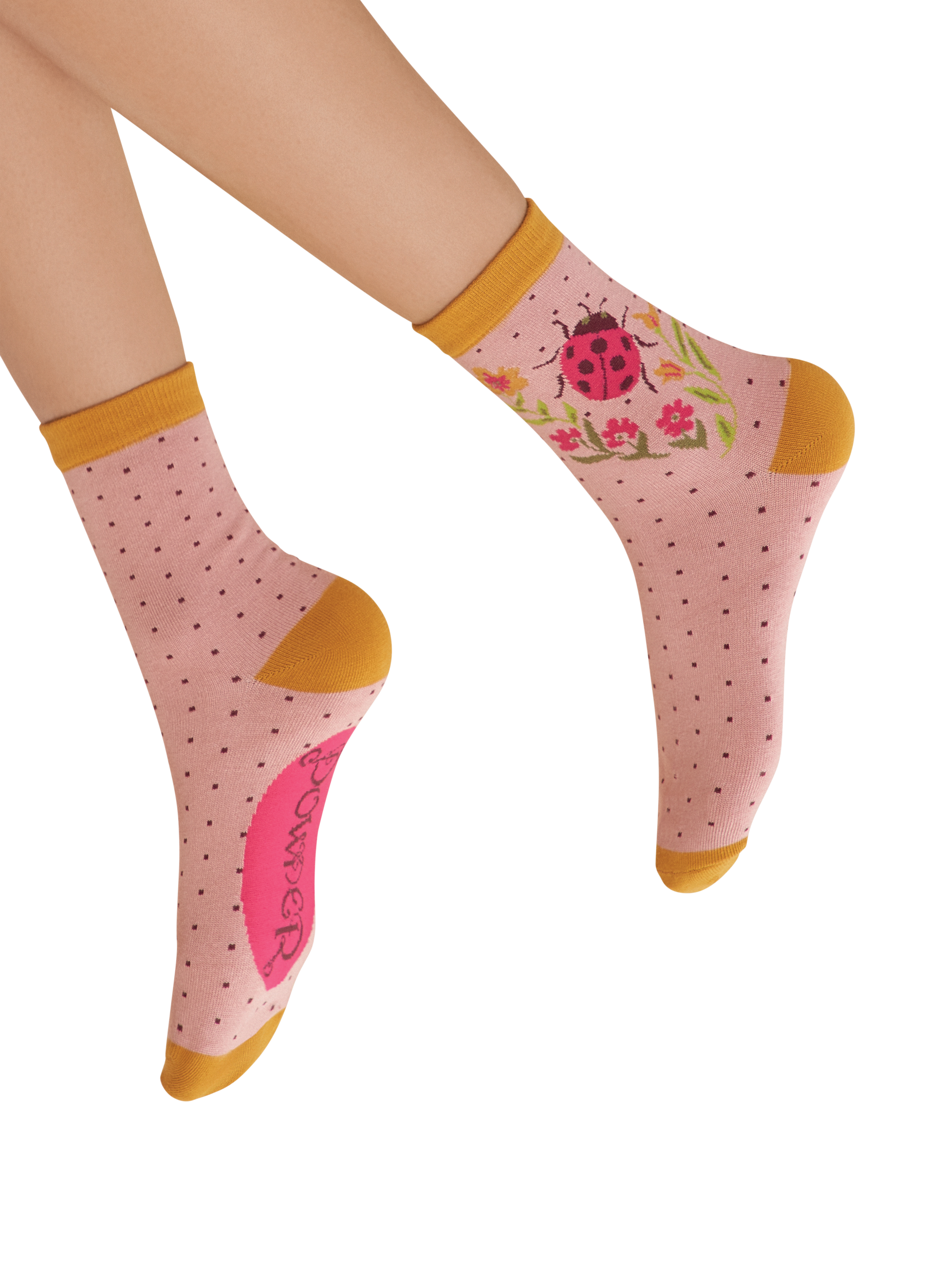Ladybird Ankle Socks Petal