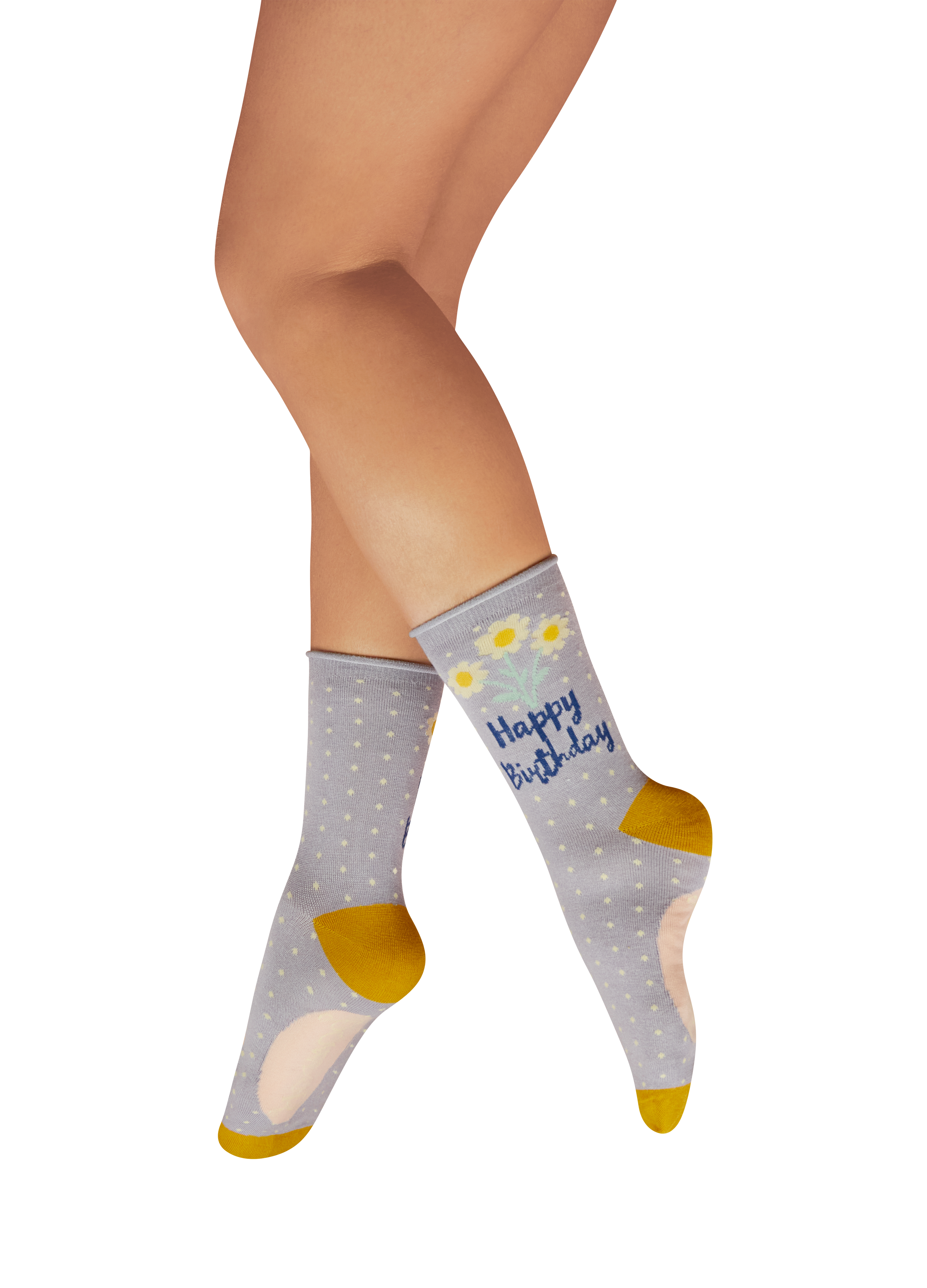 Ankle Socks Happy Birthday Daisies