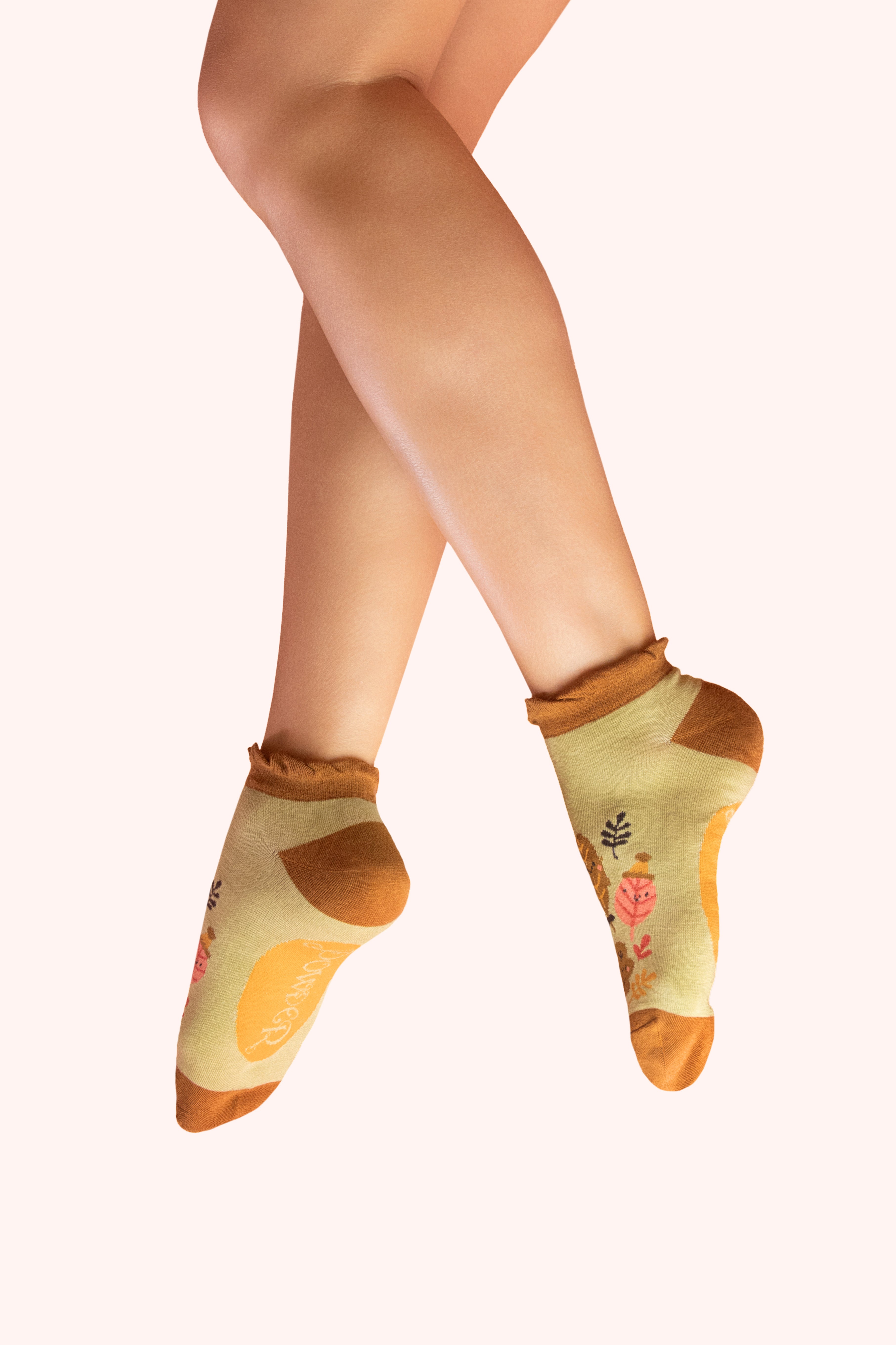 Trainer Socks Happy Leaves Sage