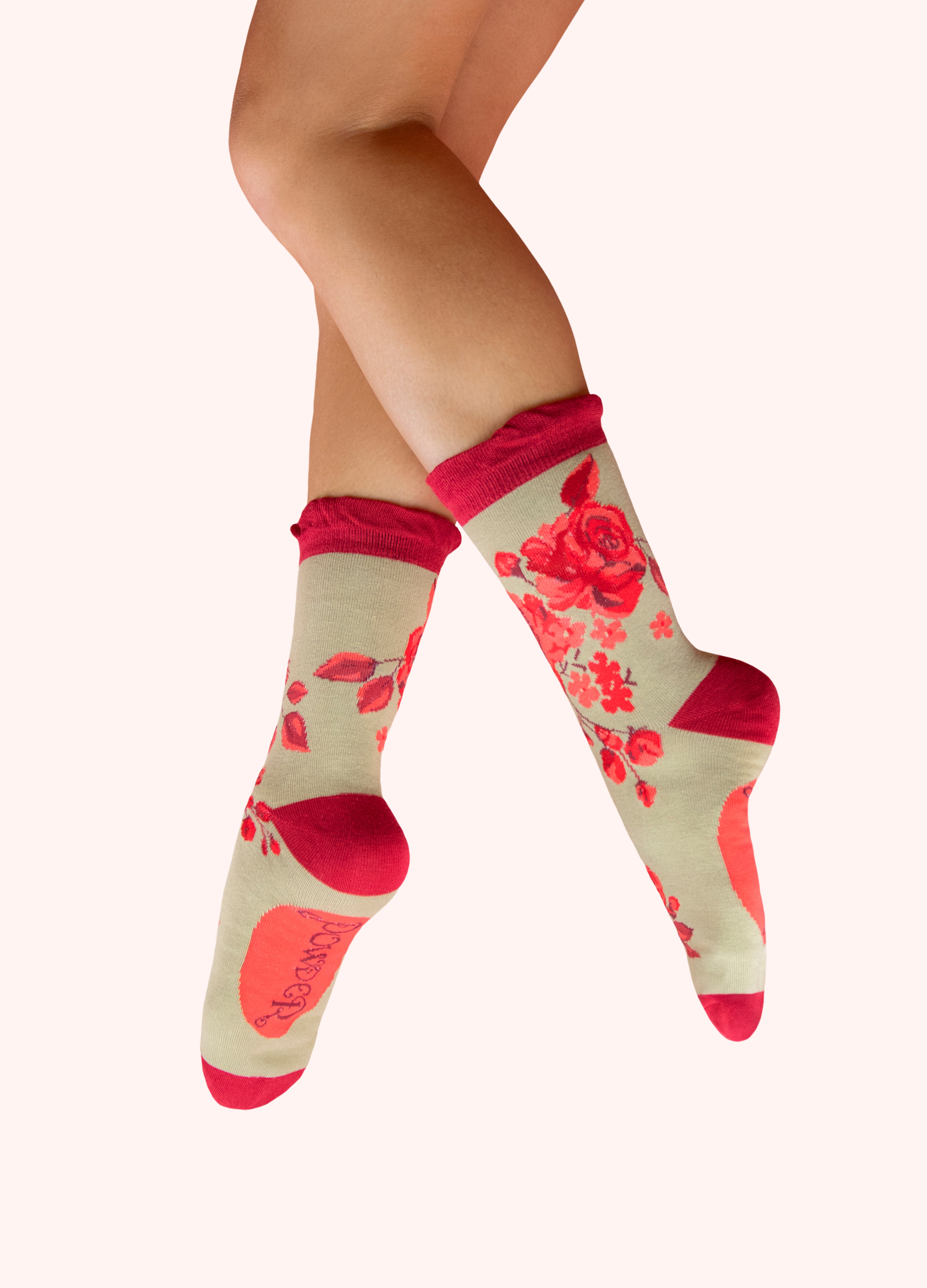 Ankle Socks Rouge Blooms