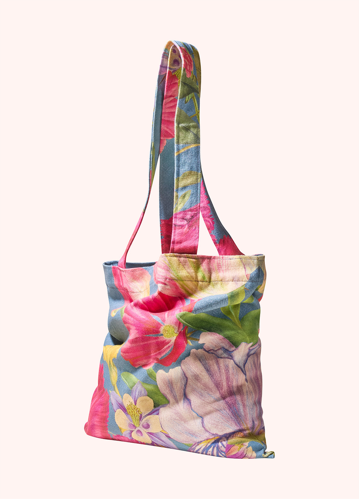 Canvas Tote Bag Floral Study Denim