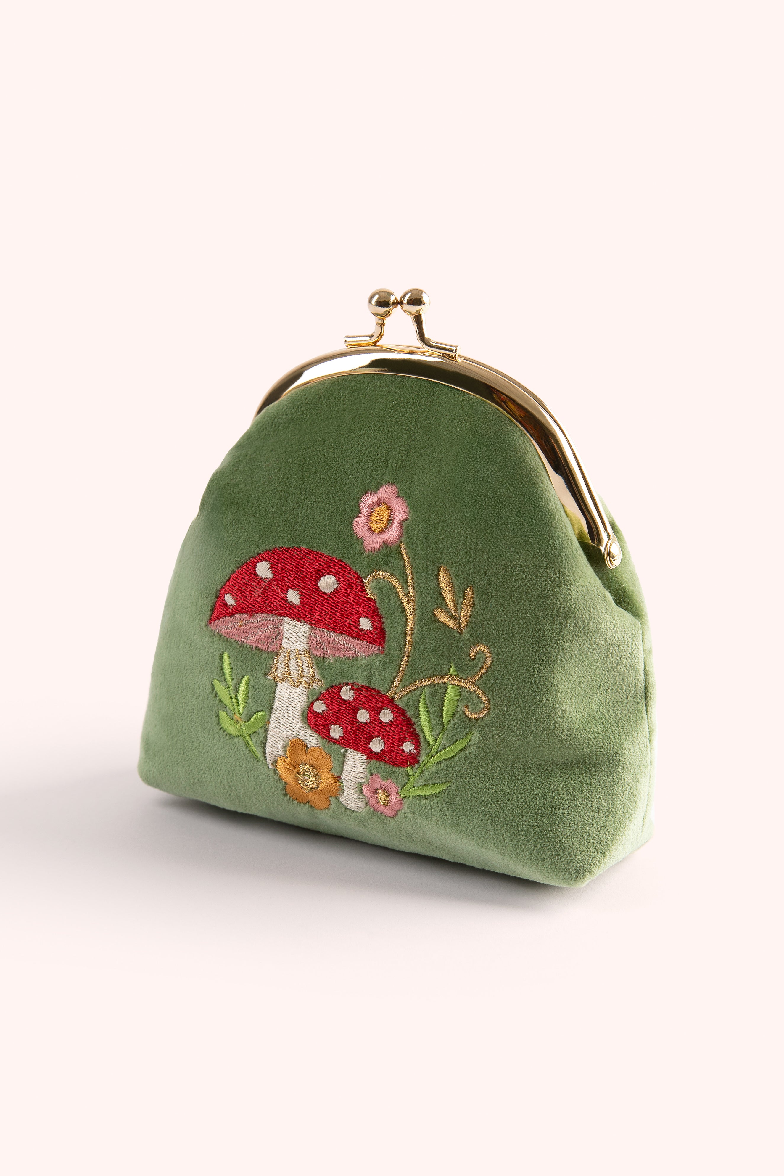 Velvet Coin Purse Toadstools